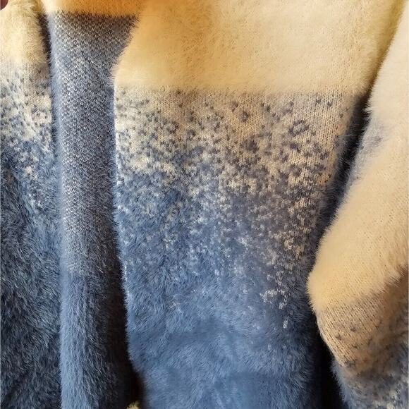 Another Love Open Cardigan Womens XS Kimono Sleeve Ombre Fuzzy Texture Relaxed - Picture 5 of 9